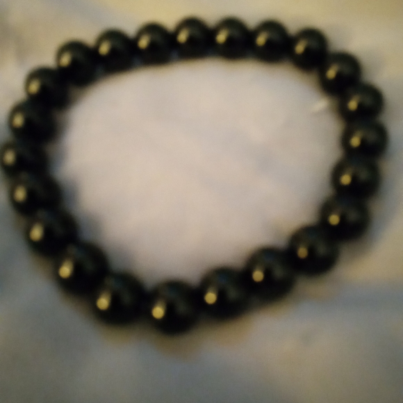 *SALE* GENUINE ONYX BUTTERFLY BRACELET SET OF TWO FITS 6-8 IN FACETED BUTTERFLY - Picture 3 of 3